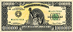 The I.A.M. Million Dollar Bill - front view.
All images copyrighted.